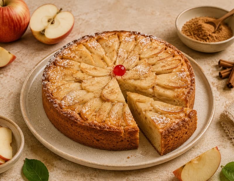 Tarta de manzana (porción)