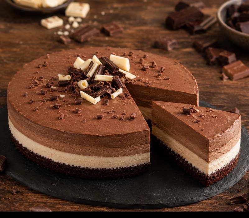 Tarta 3 chocolates (porción)