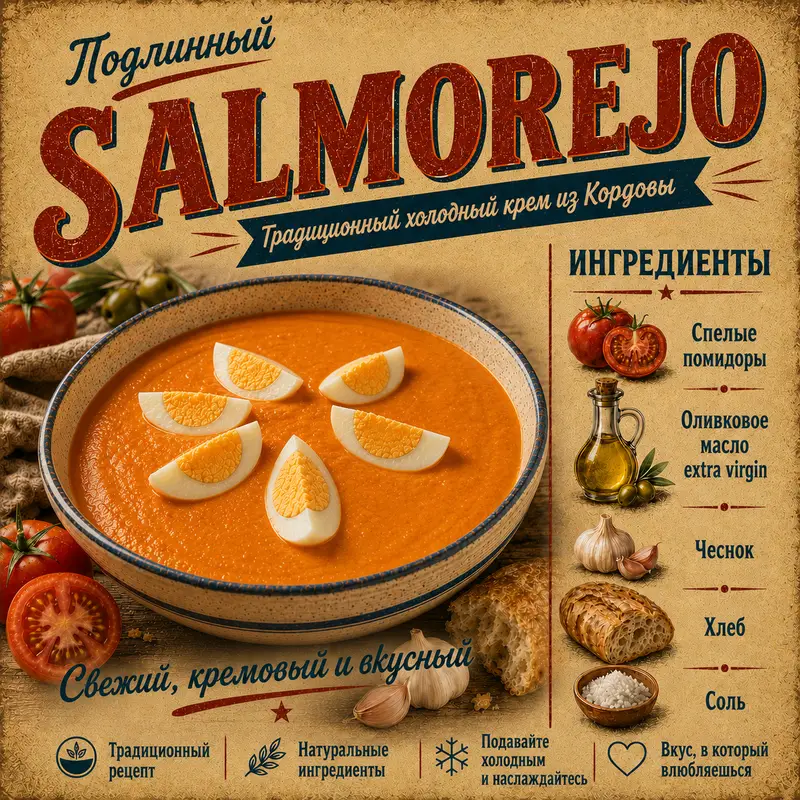 Salmorejo cordobés — Taberna La Manuela